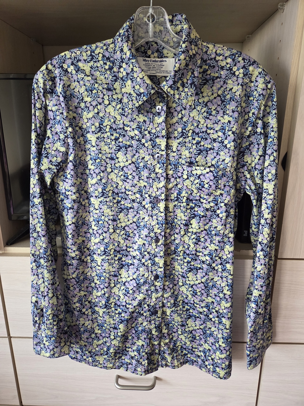 Tilley Endurable Shirt in Navy, Lavender & Green Liberty Cotton